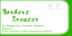 norbert kreuter business card